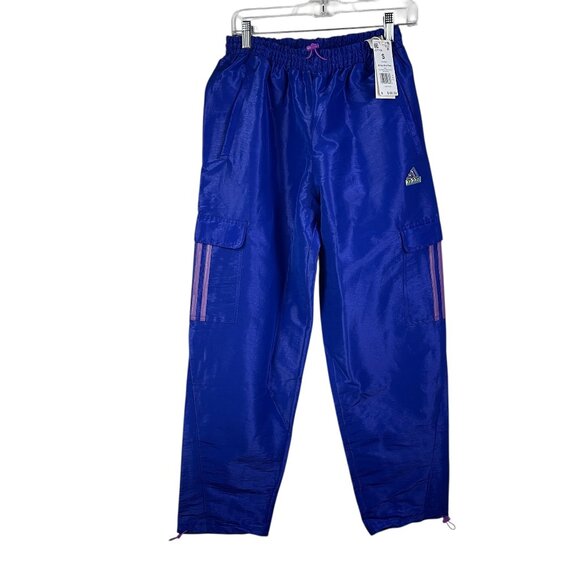 Adidas Sunglasses Woven Pants Semi Lucid Blue Men's Size S NWT MSRP $65 - Picture 1 of 16